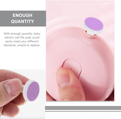 Trimmer 24 0.70In POPETPOP Baby Electric Nail Replacement Pads Pcs Sandpaper Grinding Heads for Infant Toddler Nail