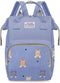 Generic Fashionable multi-functional backpack, mommy, baby bottle, diaper, casual daily life (blue)