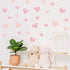 Yotdmk 80pcs Pink Heart Shape Wall Stickers for Bedroom Living Room Girls Room Decoration Kids Room Baby Nursery Room