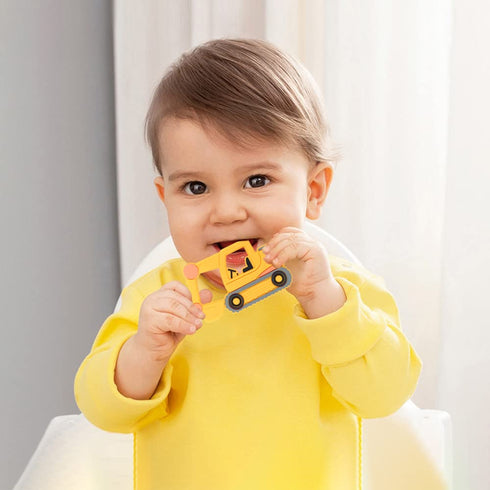 Car Series Baby Teething Toys, Food Grade Silicone Chew Teether for 3 Months+ Infant, Toddler Sensory Teether