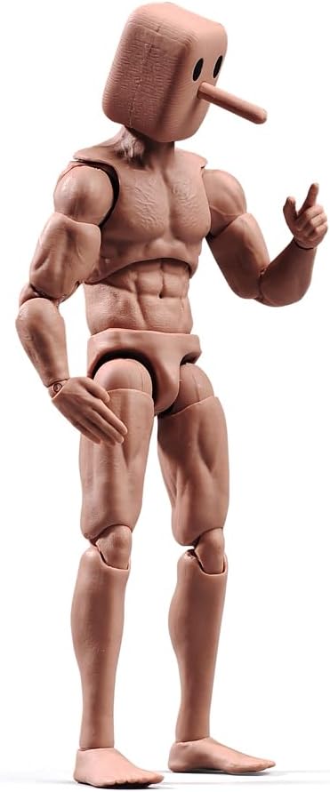 1/12 Scale Male Action Figure Doll, 6inch Super Flexible Strong Muscular Body, Notaman Square Head (NT-01)