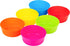 Plastic Toddler Bowls Set of 6 Kids Bowls 10 Oz - Microwave Dishwasher Safe BPA Free Brightly Colored Snack Bowls