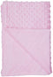 Unisex Children's Baby Quilt, Soft Minky Dot-Sherpa Fleece Blanket, 30 by 40 Inch, Pink