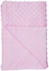 Unisex Children's Baby Quilt, Soft Minky Dot-Sherpa Fleece Blanket, 30 by 40 Inch, Pink