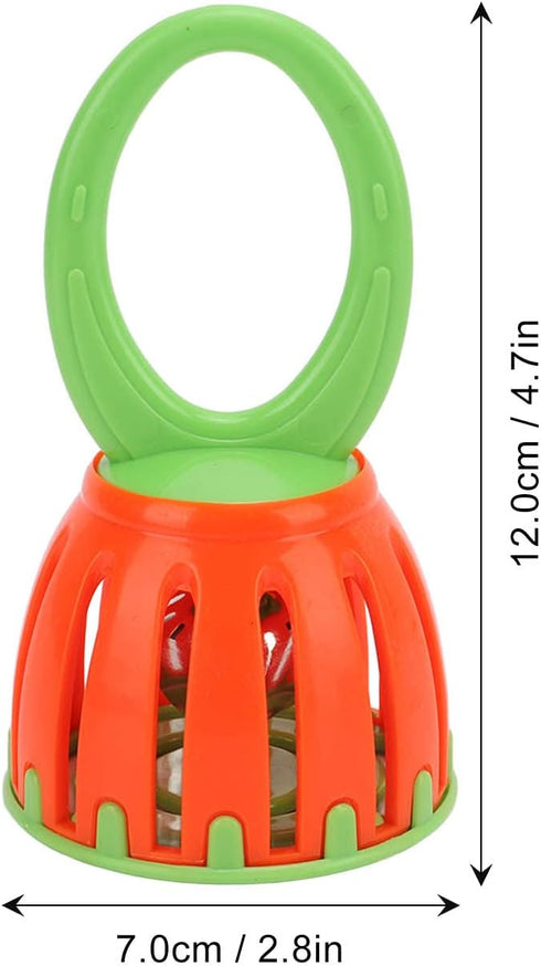 Healthy Oval Handle Baby Cage Bell Shaker Toy - Convenient and Detachable for Early Training