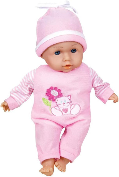 Lissi Dolls Talking Baby - 13 Inch Doll with Feeding Accessories in Pink