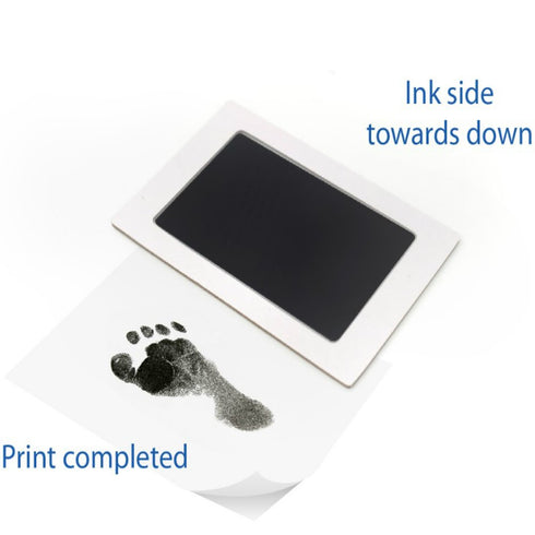Extra Large Clean Touch Ink Pad for Baby Handprints & Footprints - Inkless Infant Stamp, Safe for Babies, Black