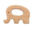 10pcs Natural Wooden Elephant Teether Toys Pendant Pure Beech Wood Animal Teething Shape for Handmade Necklace/Bracelet