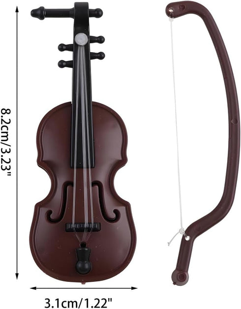 Miniature Violin, Tiny Violin Mini Musical Instrument, Miniature Model Dollhouse, Furniture Crafts Ornament