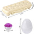 Matching Eggs Set with Beige Holder, Upgraded Toddler Egg Toys for Learning Shapes & Colors, 12 Eggs