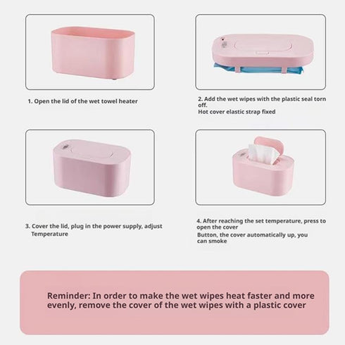 Generic Baby Wipe Warmer,New Portable Large Capacity Wipes Warmer Dispenser with LED Display,Adjustable Baby Wet Wipes
