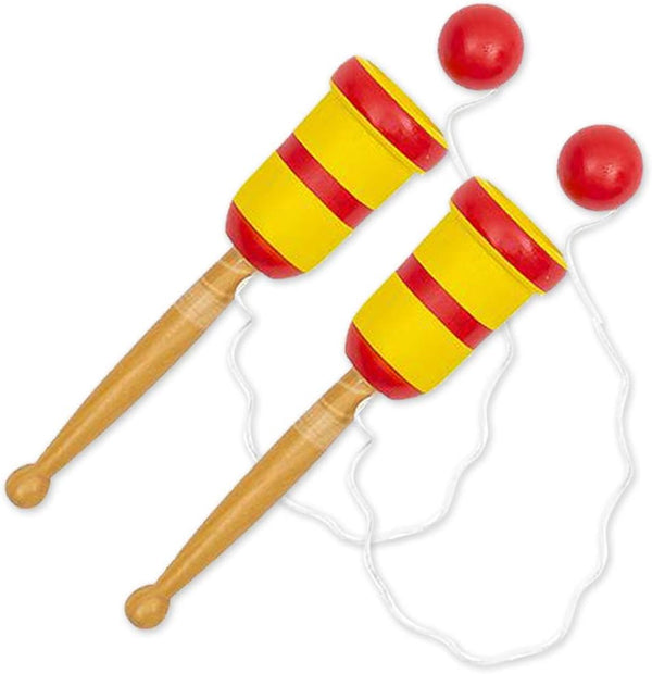 ArtCreativity Wooden Catch Ball Game, Set of 2 Vintage Catch Toys for Kids, Indoor and Outdoor Games for Backyard,