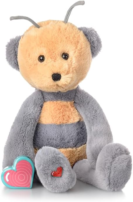 Recordable Stuffed Animals, 20 sec Heart Voice Recorder for Ultrasounds, Perfect Gender Reveal Honey Bear