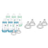 MAM 9 oz. Easy Start Matte Deco Bottle 6 Pack with Slow Flow