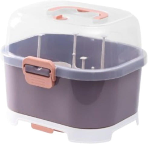 Beufee Baby Bottles Drying Rack, Baby Bottle Organizer Baby Bottle Holder Portable Draining