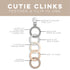 Ryan & Rose Cutie Clinks Attachable Teether Chew Toy for Babies, Neutral Color