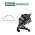 Universal Stroller Mosquito Net Cover, Zippered Full Cover Bug Net for Stroller, Bassinet, Cradle