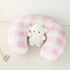 Set Pink Checkered Fitted Crib Sheets & Nursing Pillow Cover for Baby Boys and Girls