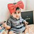 KIDOCHEESE Big Bows Baby Girl Headbands with Bows, Elastics Nylon Hairbands, Oversized Head Wraps, Large Hair Bow