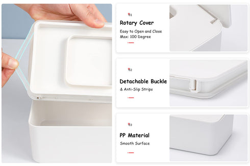 Wipes Dispenser, Wipe Holder for Baby & Adult, Seposeve Refillable Wipe Container, Keeps Wipes Fresh, Far from Dirty