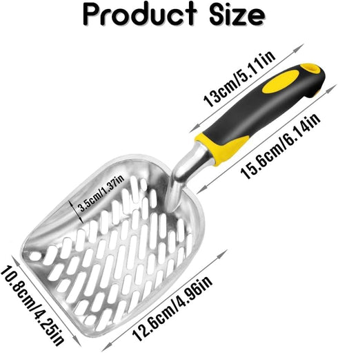 Sand,Summer Beach Shovel,Sand Toy, Metal Sand Shovels for Shell Collecting, Shark Tooth Sifter Toys for Beach (yellow)