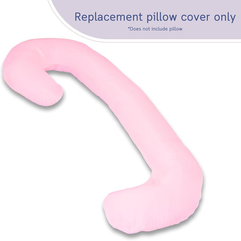 The Daisy Bee New Microfiber Zippered Replacement Maternity Body Pillow Cover (Pink)