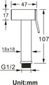 DAHSLNWKN Washing,Type1(Type3) HandheldSprayer for Toilet Square Cloth Diaper Sprayer BrassSprayer for Toilet