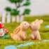 7 Pcs Rabbit Figures Miniature Figurines Collection for Kids, Animal Toys Set Cake Toppers, Christmas Birthday Gift