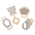 Haofy Baby Sensory Teethers, Soft Silicone Teether Stick with Rattles for Newborns Infant Hearing Tactile Development