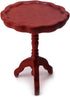 Miniature Dollhouse End Table, 1:12 Scale Wooden Round Side Tea Table for Living Room Decoration
