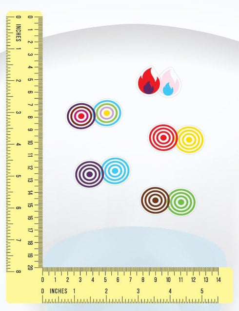 Color Change Bullseye Toilet Target Stickers with Applicator Tool for Potty Training & Toilet Training. Color Changing