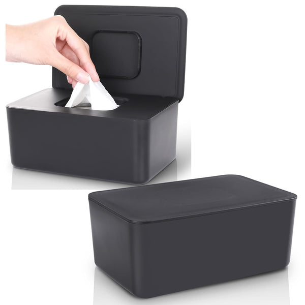 Lijroavy 2 Pack Baby Wipes Dispenser, Baby Wipe Holder for Fresh Wipes, Non-Slip