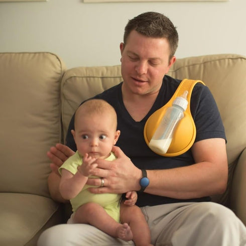 Wetandspicy Hands-Free Silicone Baby Bottle Holder, Rotating Angle, Suitable for Most Bottle Sizes, Soft Silicone