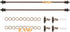 1/12 iLAND Miniature Dollhouse Accessories on Scale, Dollhouse Decor of Mini Curtain Rods, with Antique Crown Finial