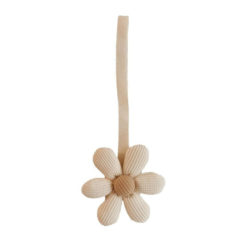 ZhangyiHot 1Pc White Stylish Flower Pacifier Pendant Pacifier Holder Ornament,Soft Cloth Leash and