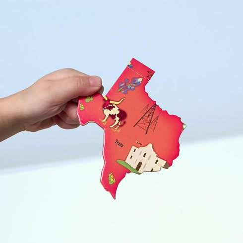 MasterPieces 60 Piece Educational USA Map State Shaped Jigsaw Puzzle for Kids - 16.5"x12.75"