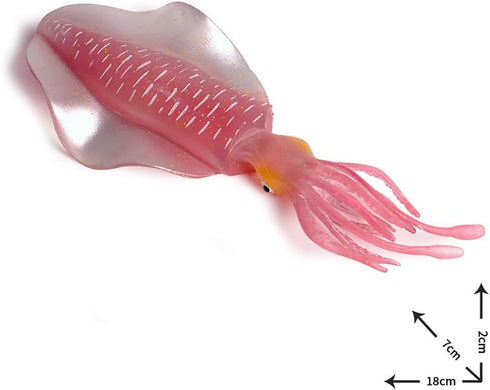 Realistic Reef Squid Model Toys, Simulated Sea Life Animals Figurine Collection for Science Educational Props
