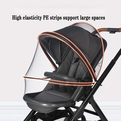 Baby Stroller Mosquito Net, Universal Breathable Canopy Cover with Mosquito Netting for Infant Toddler