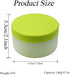 Happyupcity White Plastic Empty Baby Powder Puff Case with Green Sifter Lid Refillable After-Bath Talcum Powder Jar