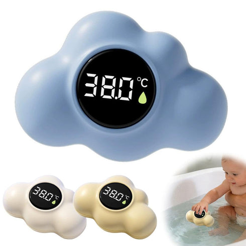 tkerinse Baby Bath Thermometer, Cloud Shaped Digital Floating Water Thermometer, Instant-Read Baby Bath Thermometers