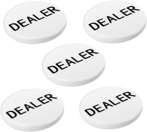 2-Inch Dealer Button - Set of 5 Professional Casino Poker Game Dealer Pucks for Texas Hold‘em and Tournaments