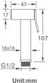ICOBES Handheld Bidet Sprayer for Toilet Brass Baby Cloth Diaper Sprayer Square Toilet Sprayer High Pressure Handheld