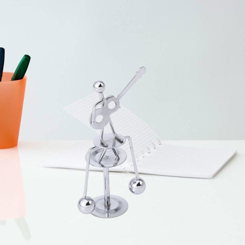 Veemoon Perpetual Motion Desktop Ornament, Small Physics Decor, Mini Iron Art for Home Office Decoration