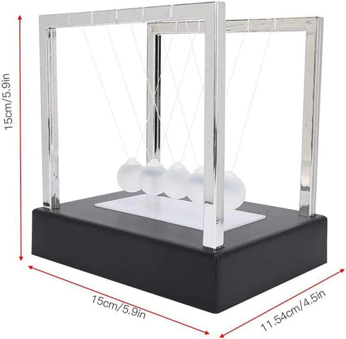 Newton's Cradle Balance Ball LED Light Up Pendulum Balls, Physics Science Ornaments for Desk Decoration