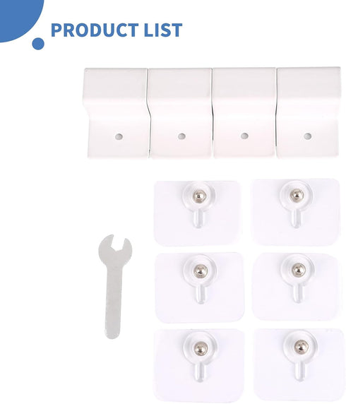 Support Feet for Metal Pet Gate - Baby Gate Reinforcement Accessories, Set of 4 Pcs for 0.78 inches Thickness