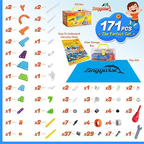 STEM Building Toy for 7-12 Years Old Boys, 171Pcs 7-in-1 Models Construction Set, Educational Toys for Kids 5-7