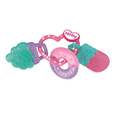 Nuby IcyBite Popsicle, Donut and Ice Cream Teether Keys - 3+ Months