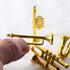 Toyvian Miniature Musical Instrument Set - Plastic Saxophone, Trumpet, Drum Figurines - Dollhouse Models Ornament for