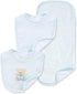 Little Me Baby Boy Newborn Bib and Burp Set, Light Blue, One Size
