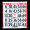 1 on Large Print Easy Read Bingo Paper Game Cards - Red - 500 cards - 4.25 Inch Square Size Disposable Cards - No Duplicates - Made in USA